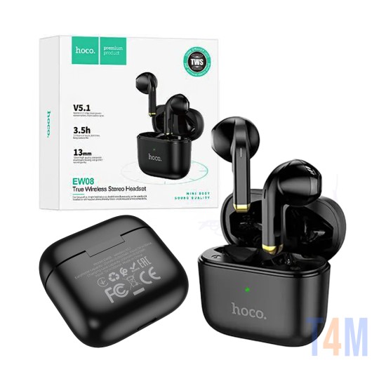 Hoco True Wireless Earbuds EW08 Studious Bluetooth V5.1 Black